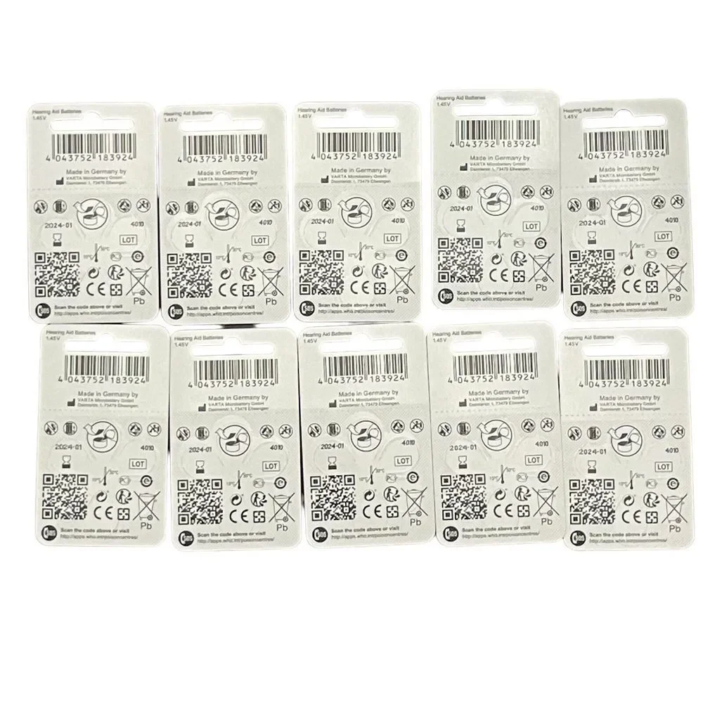 Power One P13 Wireless High Level Hearing Aid Batteries 1.45 V Box‎ of 60
